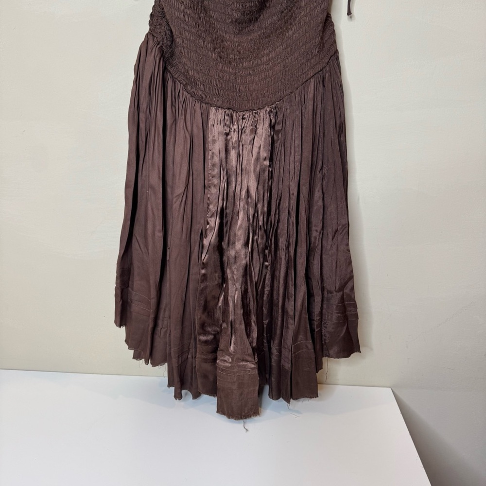 Free People Brown Fp One Maya Convertible Midi Skirt size large - Picture 5 of 16